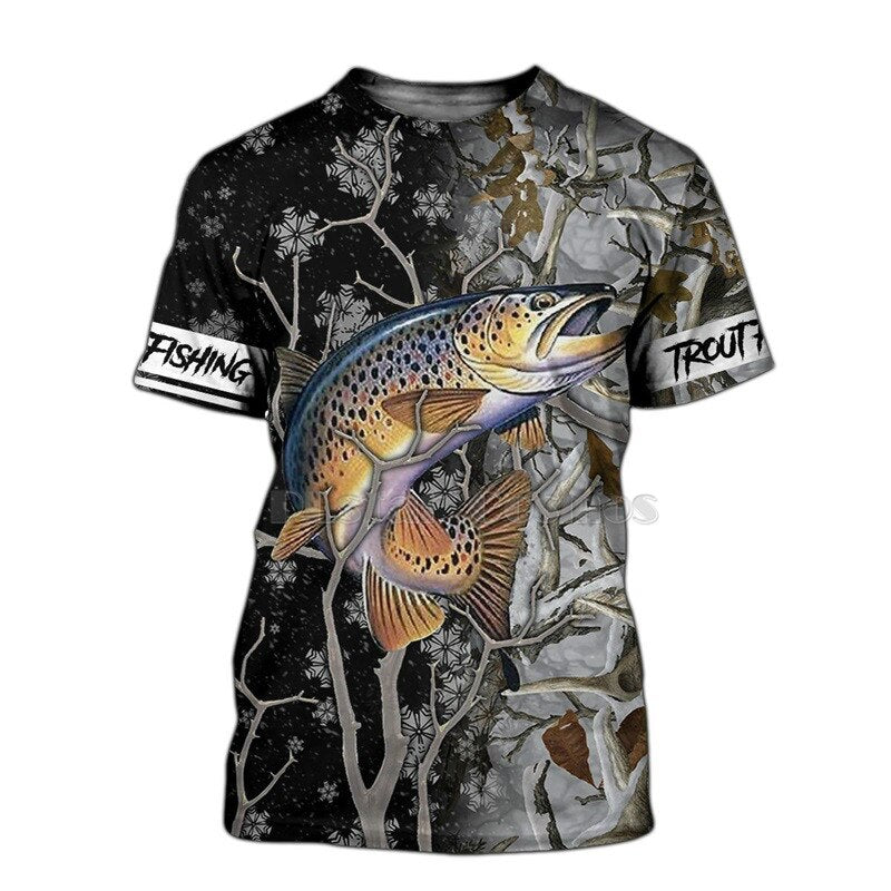 Women / Men 3d Fish designs comfortable short sleeve t shirt top / FREE Shipping