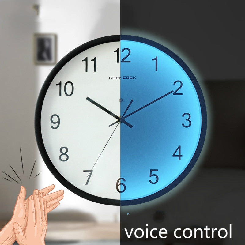 Luminous Wall Clock Large Number Hanging Clocks /  Quiet / Kitchen, Living Room