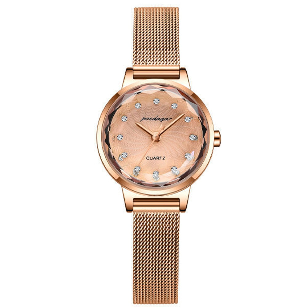 POEDAGAR Elegant  Ladies Quartz Watch  / Rose Gold Stainless Steel /  Waterproof , enter Discount Code QRX0YP9S16Q6  Buy 1 get 1 FREE / FREE Shipping