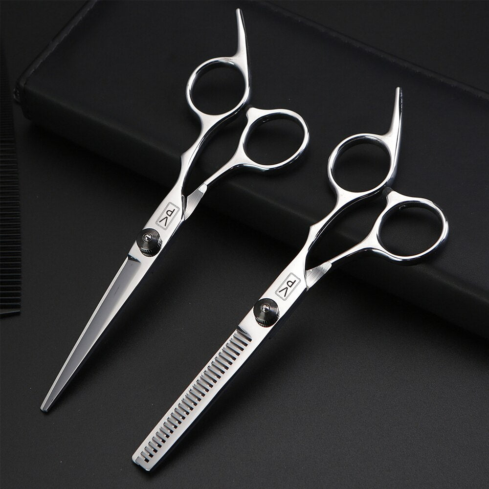 Professional Japan 440c 6 Inch Hair Scissors Set /  Cutting Shears / Thinning Barber Scissors Set / Barber Hairdressing Scissors  / FREE Shipping
