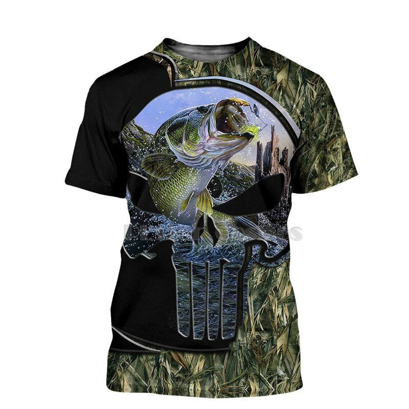 Women / Men 3d Fish designs comfortable short sleeve t shirt top / FREE Shipping