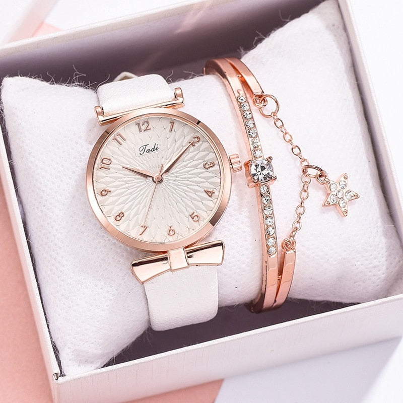 Elegant Bracelet and LVPAI Watch For Women / quartz / enter discount code  RPHKSPFPJRSN  Buy 1 get 1 FREE  /  FREE Shipping