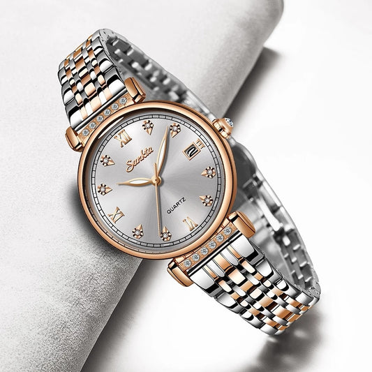 SUNKTA beautiful elegant  New Rose Gold watches for Women - Quartz  / FREE Shipping
