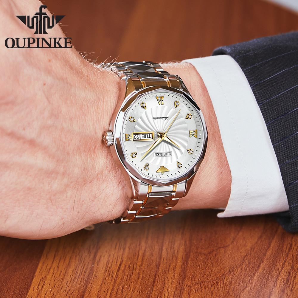 Swiss OUPINKE Top Brand Luxury business Men's Wrist watch / Waterproof