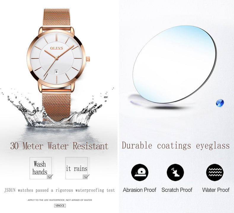 OLEVS beautiful Rose gold Wrist Watch for Women,  enter discount  code 40WG608Z0TYR  Buy 1 get 1 FREE / FREE Shipping