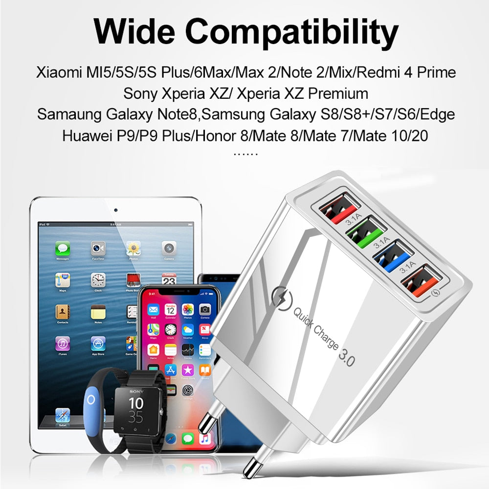 USB QC Wall Plug Quick Charger 3.0 For iPhone 12 Pro-Max Tablet / Buy 25 get 10 FREE / Enter Code  5M6TST0TF4FN /  Shipping