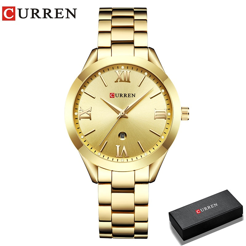 CURREN  beautiful  Gold  Ladies Wrist  Watch ,  Quartz /  FREE Shipping