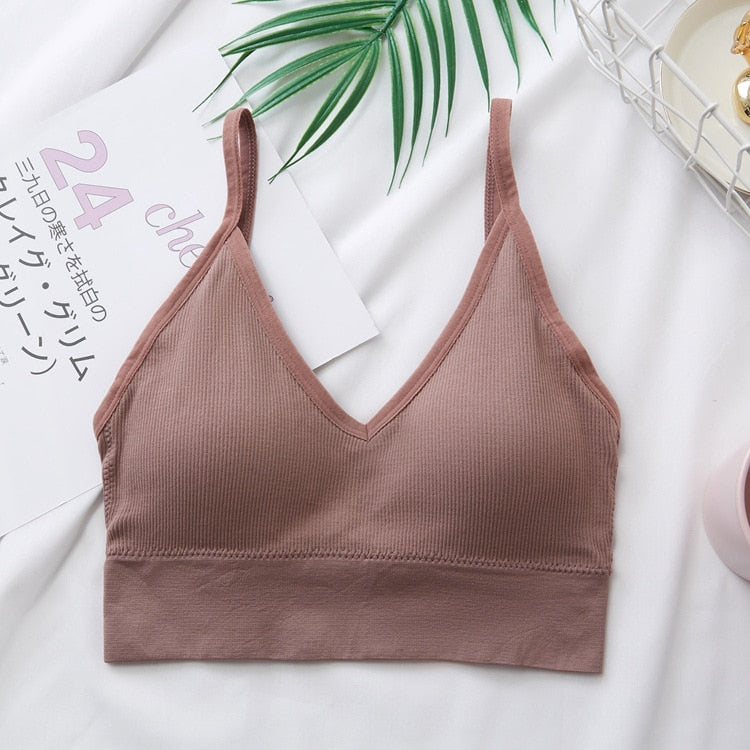 Ladies sexy Sport  Tube  Top  Streetwear Seamless Tee Bra /  enter Discount Code NMN8K5YN3XE0  BUY  4 get 1 FREE / FREE  Shipping
