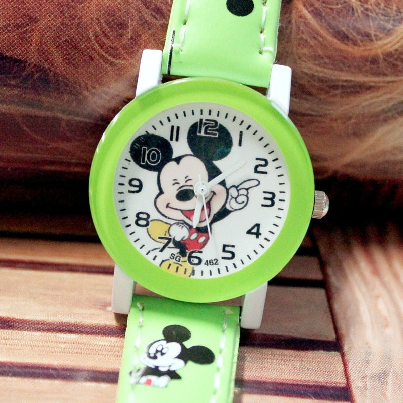 2021  Kids Mickey Mouse Watch leather strap / FREE Shipping