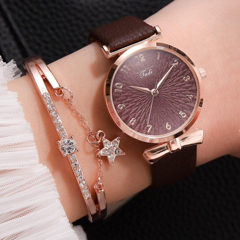 Elegant Bracelet and LVPAI Watch For Women / quartz / enter discount code  RPHKSPFPJRSN  Buy 1 get 1 FREE  /  FREE Shipping