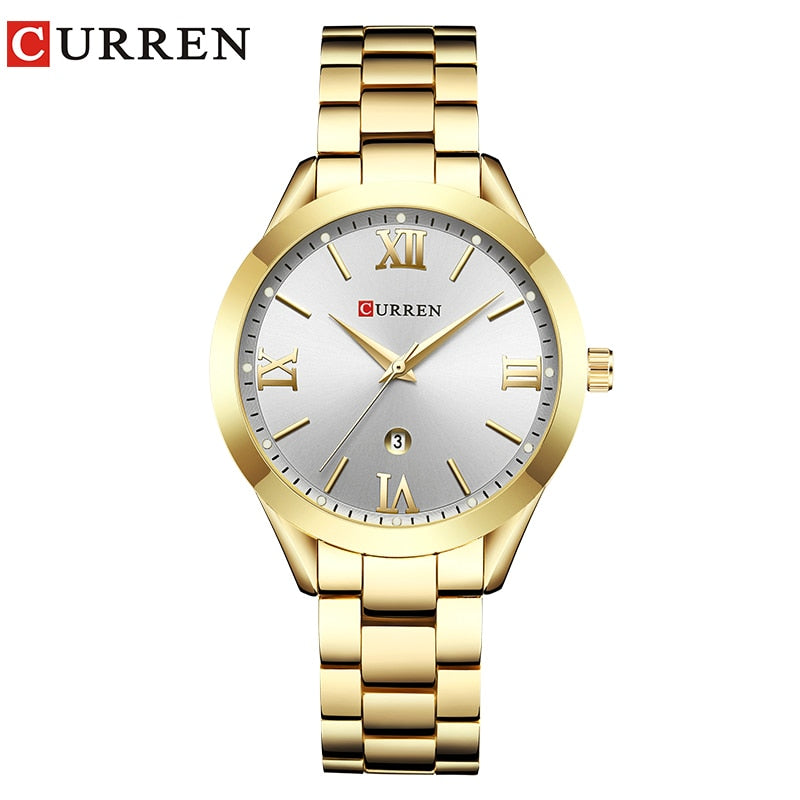 CURREN  beautiful  Gold  Ladies Wrist  Watch ,  Quartz /  FREE Shipping