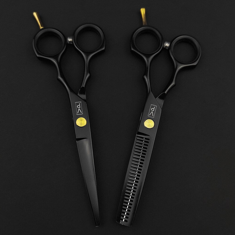 Professional Japan 440c 6 Inch Hair Scissors Set /  Cutting Shears / Thinning Barber Scissors Set / Barber Hairdressing Scissors  / FREE Shipping