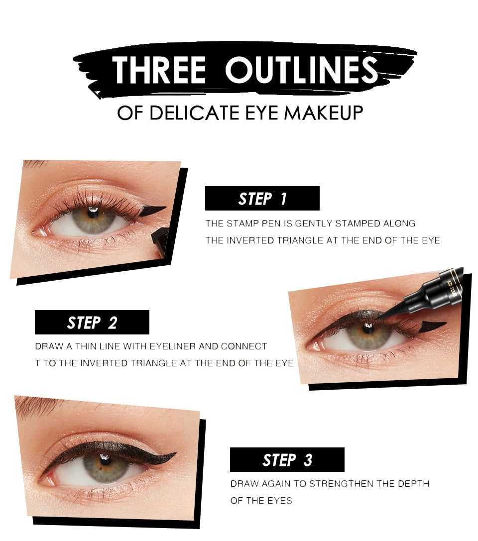 QIBEST multi-color  Eyeliner  Pen Waterproof Fast Dry Double-ended / FREE shipping