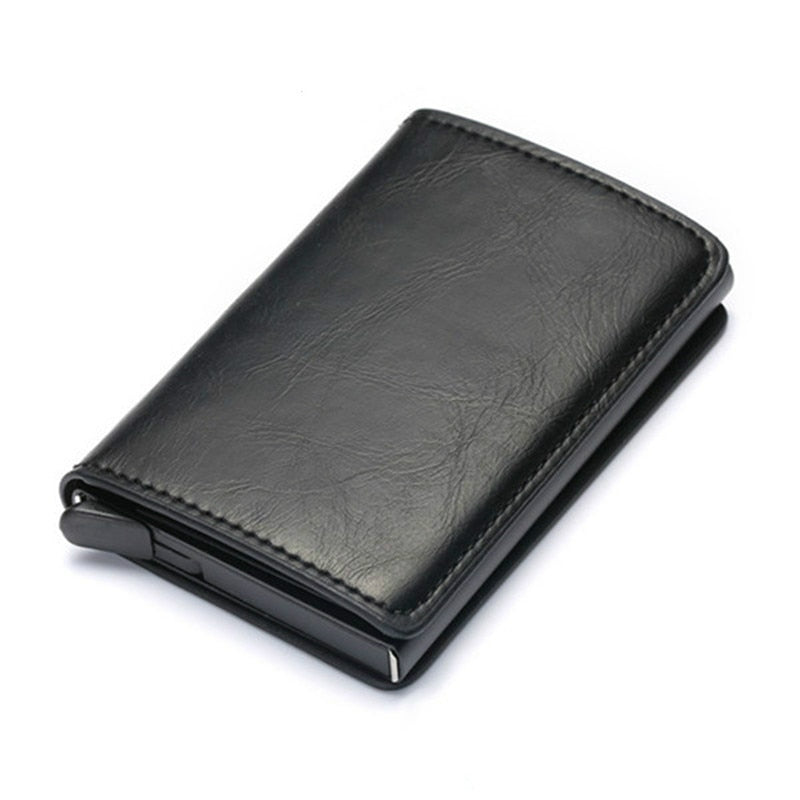 Men RFID Blocking Money, Bank Card Slim Leather Wallet-ID Holder-money clip/ Free Shipping