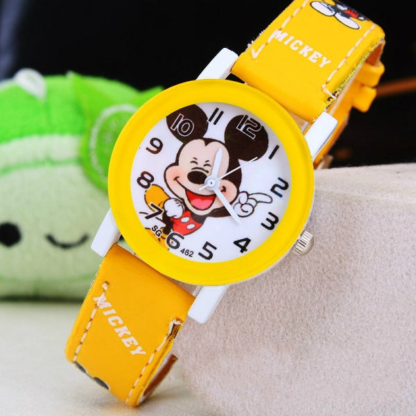 2021  Kids Mickey Mouse Watch leather strap / FREE Shipping