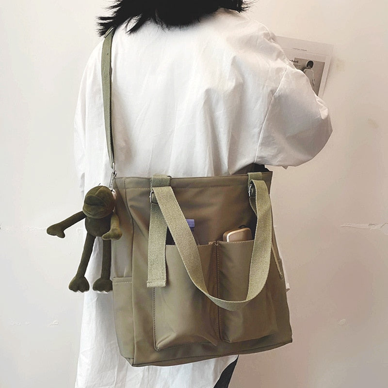 Ladies  Bag great for work/Salon or beach with Zipper / Nylon Waterproof / Large Capacity Tote Shoulder Bag  / FREE Shipping