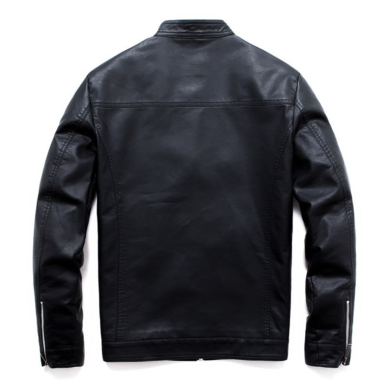 Men's Leather Jacket great for  Motorcycle or Casual wear   / FREE Shipping - tracking available
