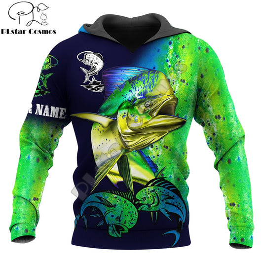 Ladies/ Men  hoodies or sweat shirt with beautiful  Mahi fish  3D images  Deluxe Hoodie  Zip Pullover  / FREE shipping