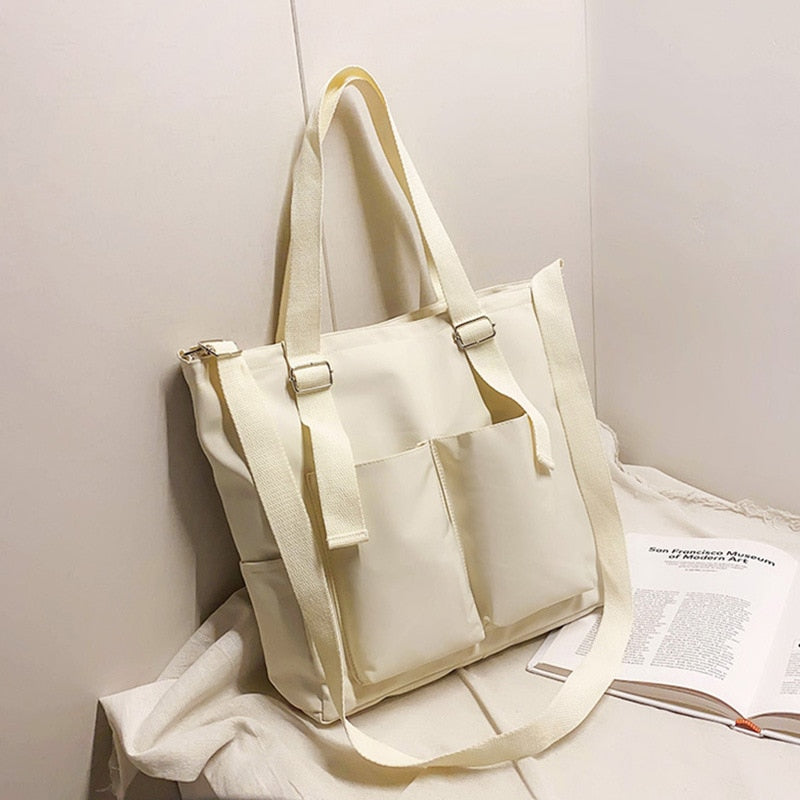 Ladies  Bag great for work/Salon or beach with Zipper / Nylon Waterproof / Large Capacity Tote Shoulder Bag  / FREE Shipping