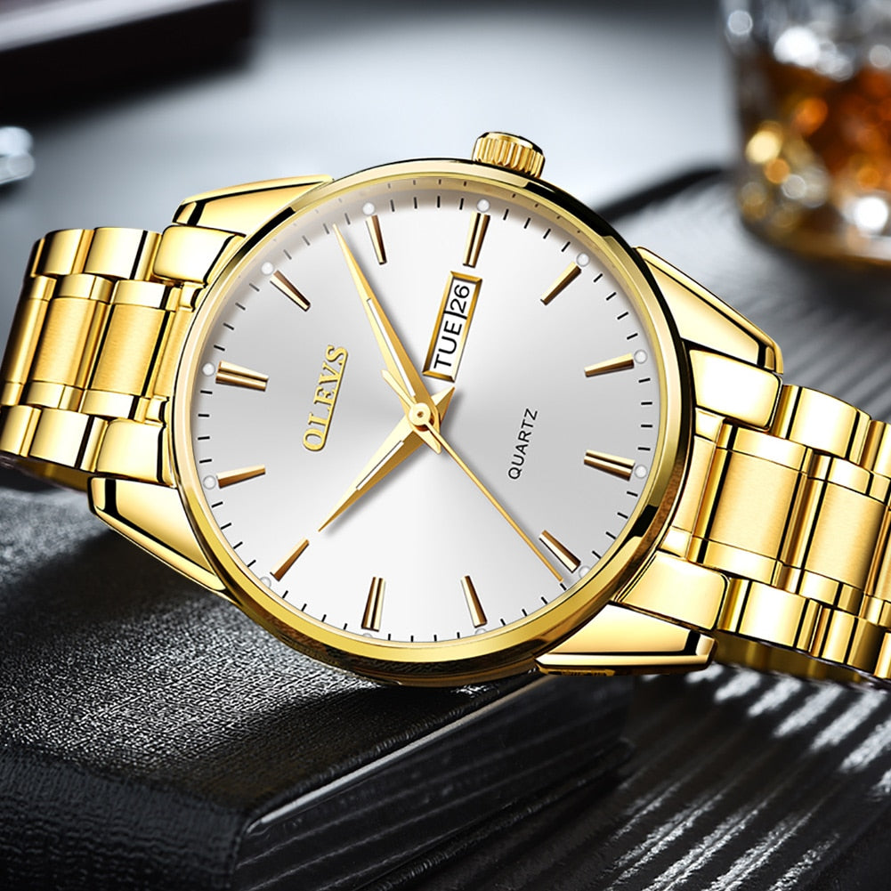 OLEVS Luxury business watch for Men /  enter discount code K0B074XFDPD6 Buy 1 get 1 FREE / FREE Shipping