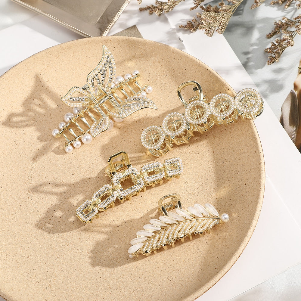 AWAYTR custom Rhinestone Metal Hair Claw Crab Clip / Free Shipping