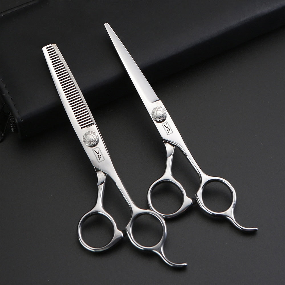 Professional Japan 440c 6 Inch Hair Scissors Set /  Cutting Shears / Thinning Barber Scissors Set / Barber Hairdressing Scissors  / FREE Shipping