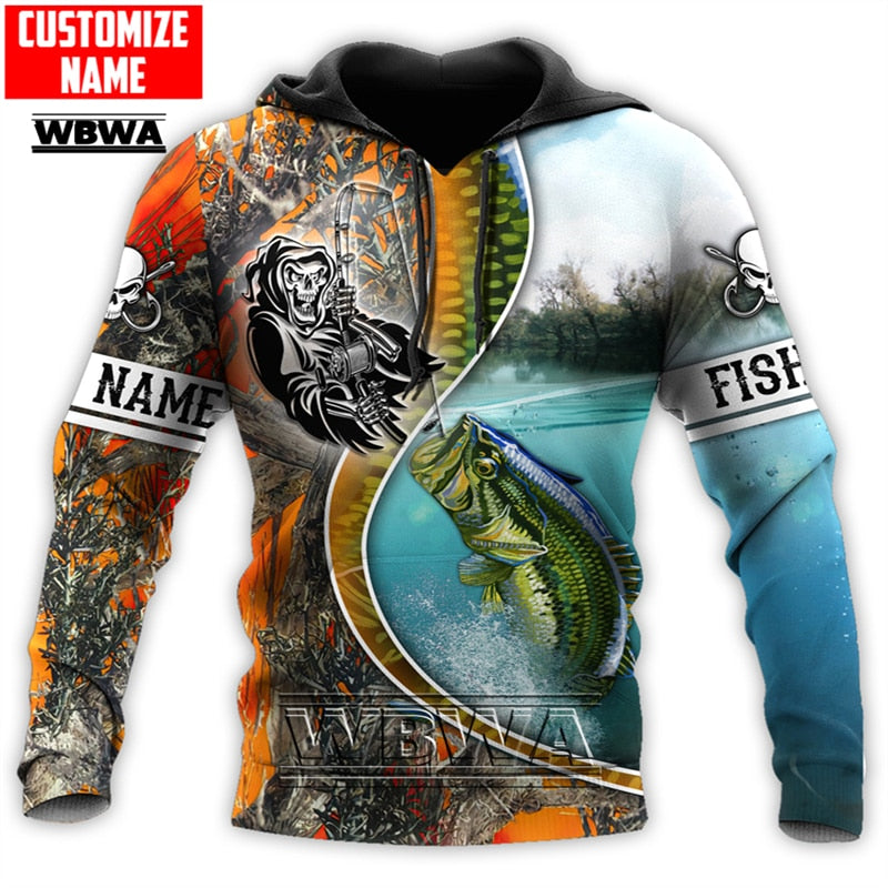 Fishing Hoodies for Women/Men of Salmon/ Bass/ Mahi and fish images / FREE shipping