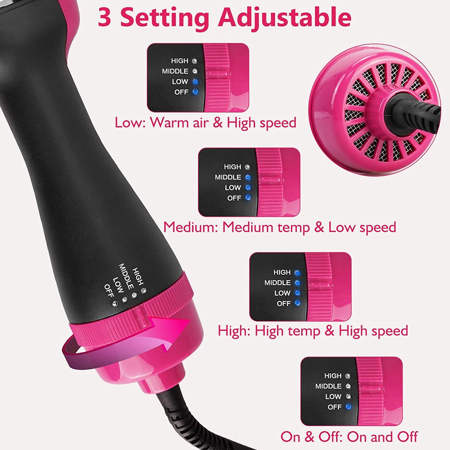 One Step Hot Air Brush Household Hair Dryer Brush &amp; Volumizer Hair Curler Straightener Salon Hair Styling Tools