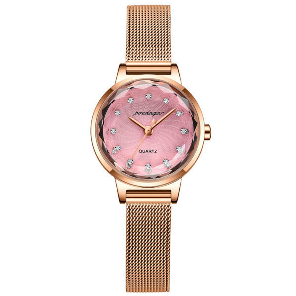 POEDAGAR Elegant  Ladies Quartz Watch  / Rose Gold Stainless Steel /  Waterproof , enter Discount Code QRX0YP9S16Q6  Buy 1 get 1 FREE / FREE Shipping