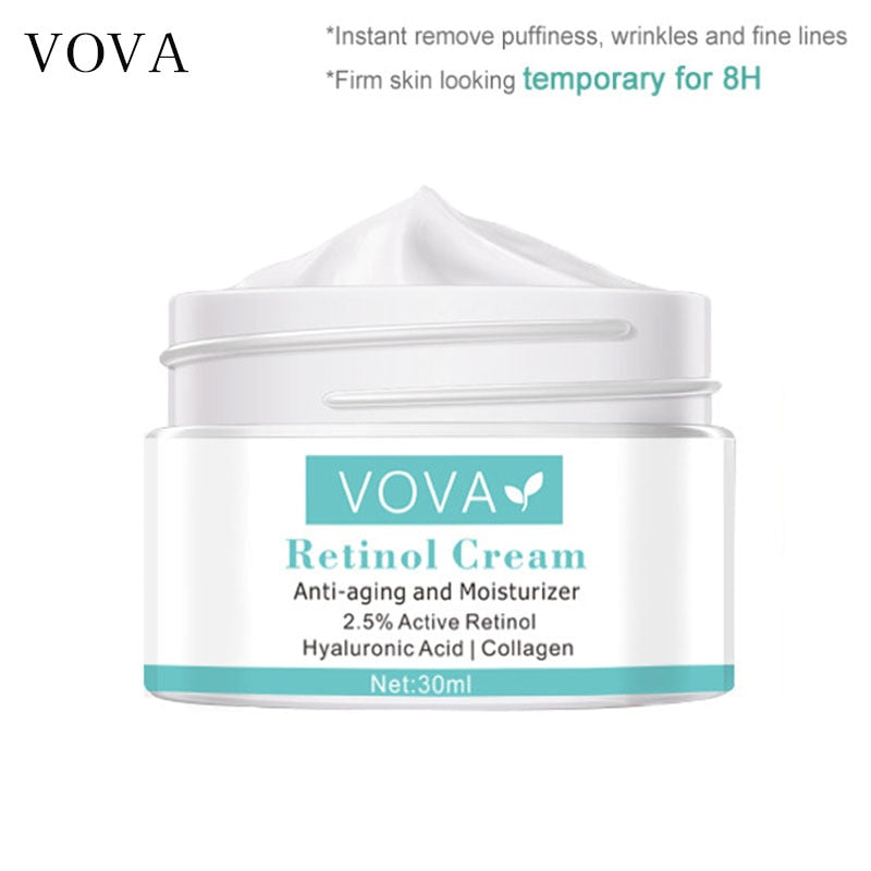 VOVA Retinol Anti Wrinkle Face Cream Collagen / Hyaluronic Acid  /  Retinol Improves Skin  tone /  FREE Shipping