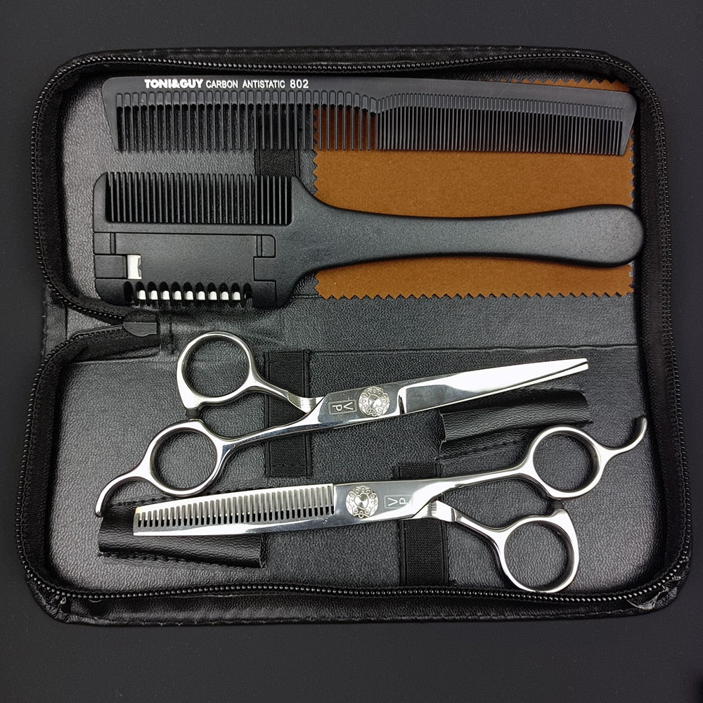 Professional Japan 440c 6 Inch Hair Scissors Set /  Cutting Shears / Thinning Barber Scissors Set / Barber Hairdressing Scissors  / FREE Shipping