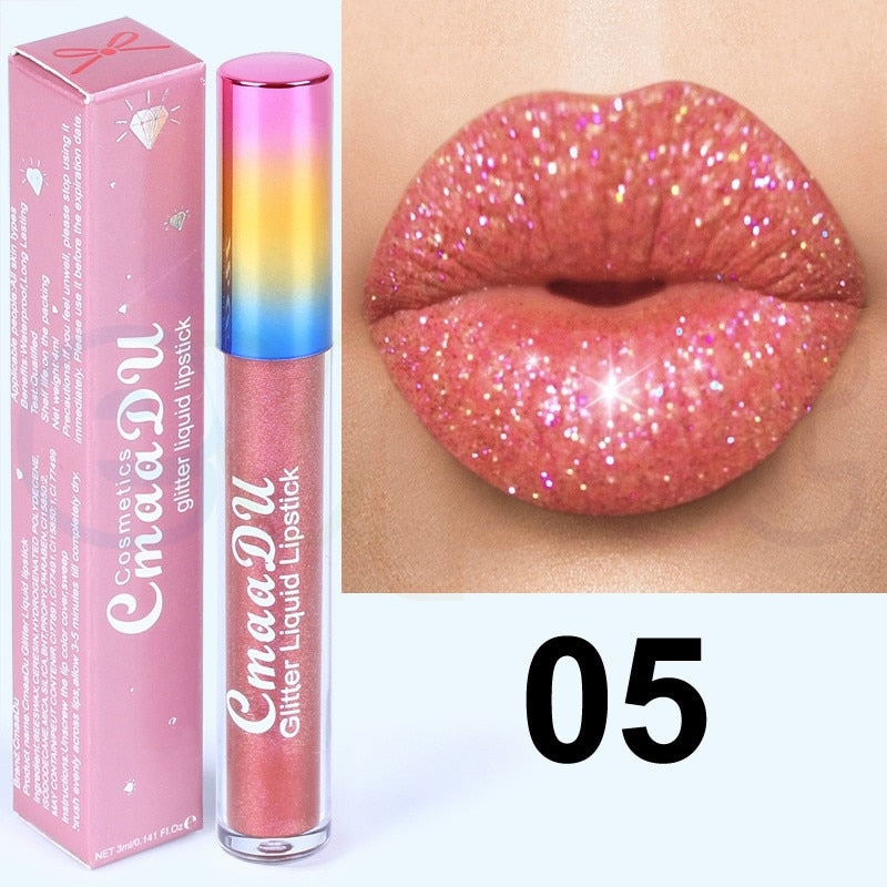 6 Color Glitter Liquid Lipstick / BUY 6 get 1 FREE / Enter Code  77Q4DK50STE9 / FREE Shipping