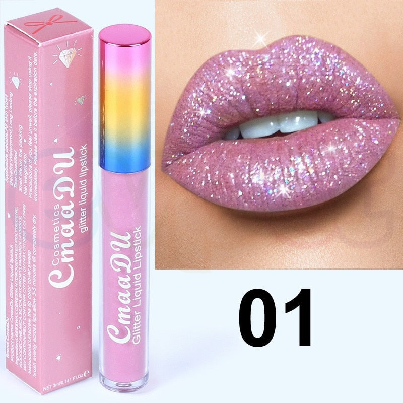 6 Color Glitter Liquid Lipstick / BUY 6 get 1 FREE / Enter Code  77Q4DK50STE9 / FREE Shipping