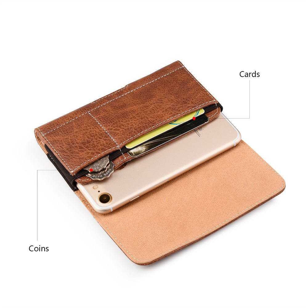 Universal Leather Phone Case Belt clip for Samsung at checkout select Model / FREE  Shipping
