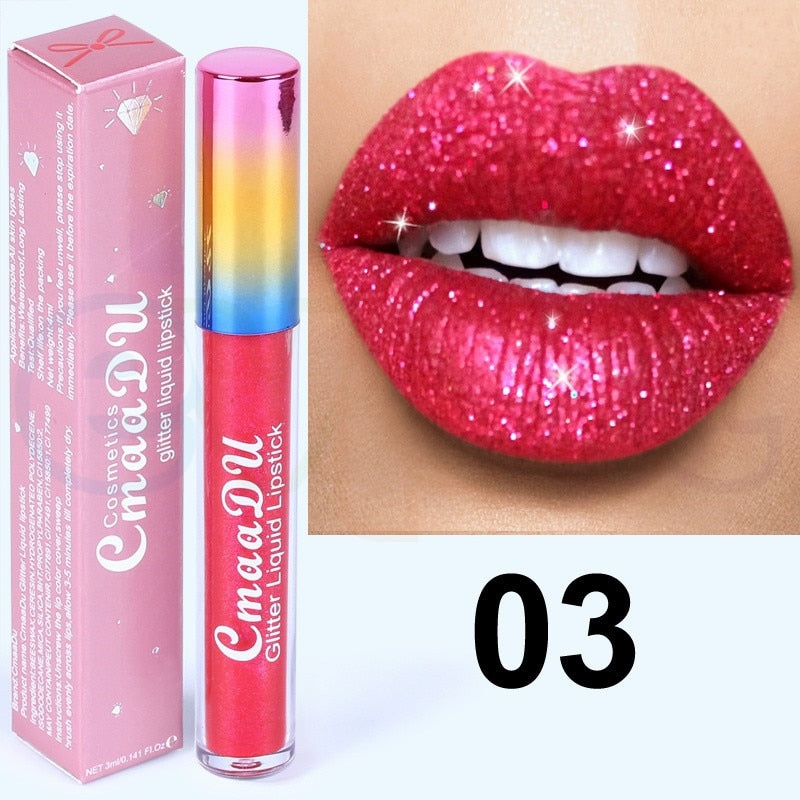 6 Color Glitter Liquid Lipstick / BUY 6 get 1 FREE / Enter Code  77Q4DK50STE9 / FREE Shipping