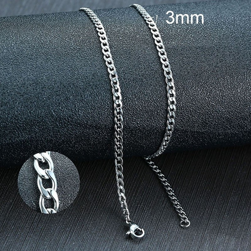 Vnox Cuban Link Chain Necklace Stainless Steel Gold or Silver / Buy 5 get 1 FREE / Enter Code RC7A4FPXGSRC /Free Shipping