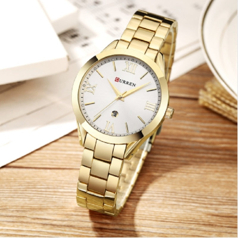 CURREN  beautiful  Gold  Ladies Wrist  Watch ,  Quartz /  FREE Shipping
