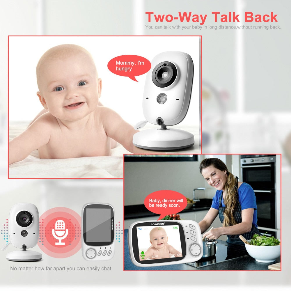 VB603 Video Security Camera Baby Monitor 2.4G Wireless and 3.2 Inches LCD 2 Way Audio / Free Shipping