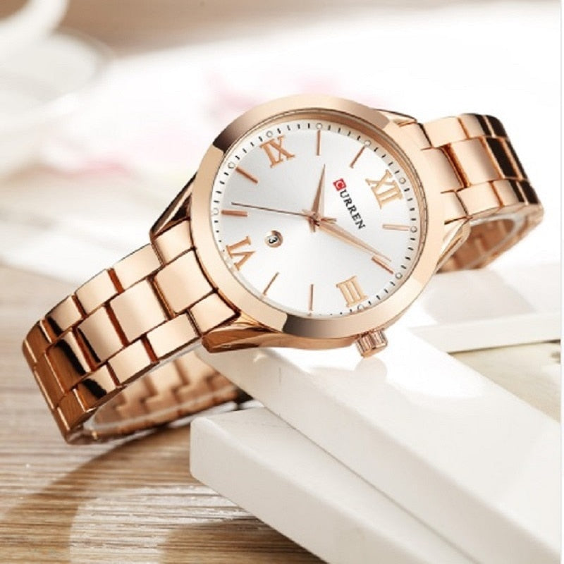 CURREN  beautiful  Gold  Ladies Wrist  Watch ,  Quartz /  FREE Shipping