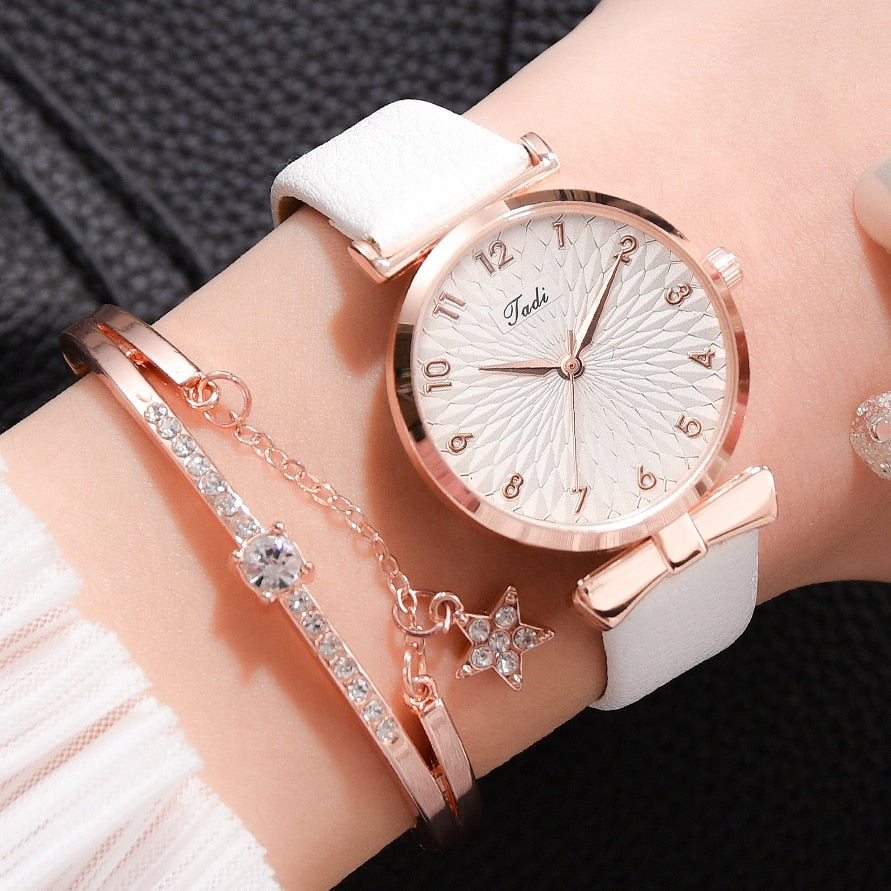 Elegant Bracelet and LVPAI Watch For Women / quartz / enter discount code  RPHKSPFPJRSN  Buy 1 get 1 FREE  /  FREE Shipping