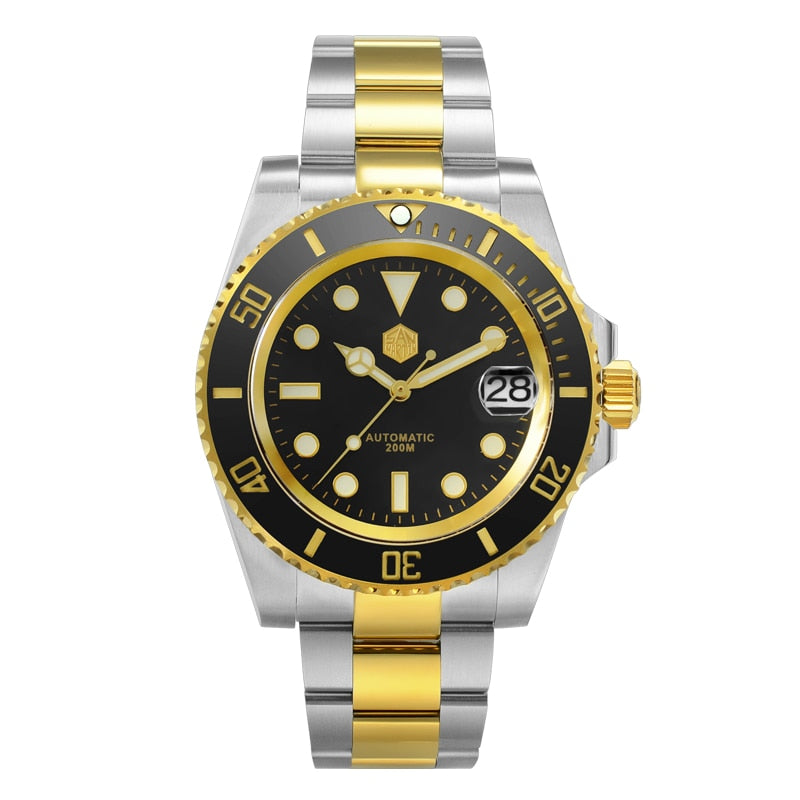 San Martin Diver Watch Water Ghost Sub Homage NH35 Luxury Sapphire Men Mechanical Watches 20Bar Waterproof BGW-9 Luminous