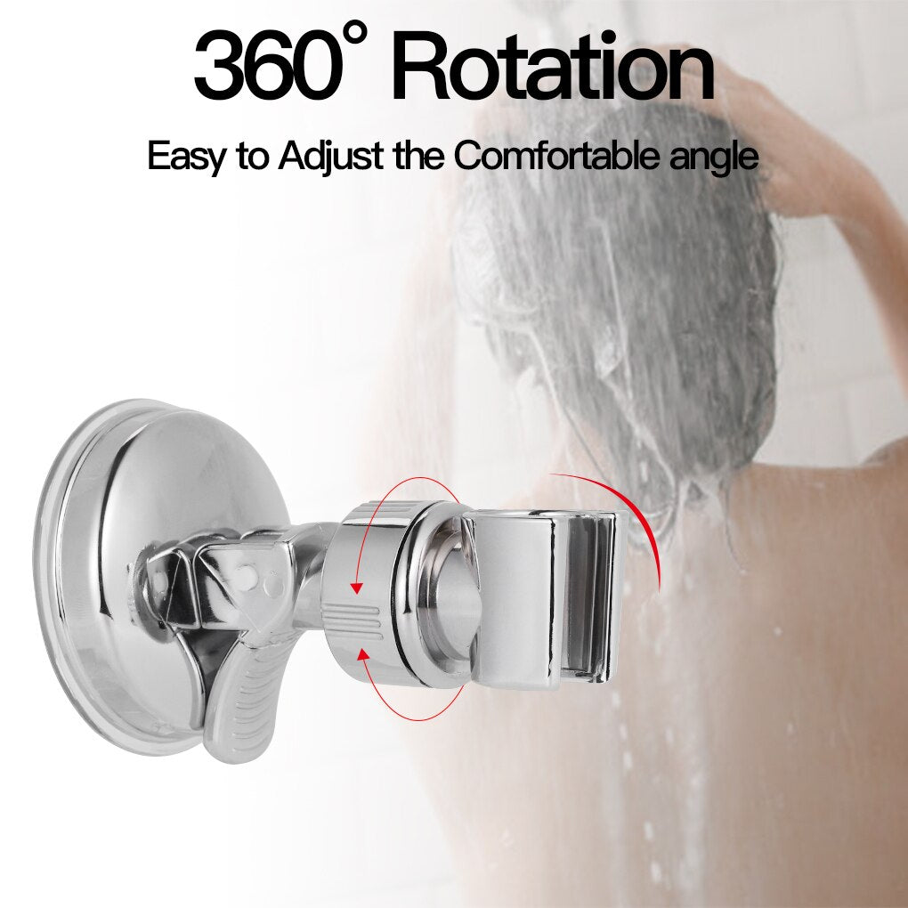 Shower Head Holder Adjustable  Suction Cup Full Plating for Salon or Bath / FREE Shipping