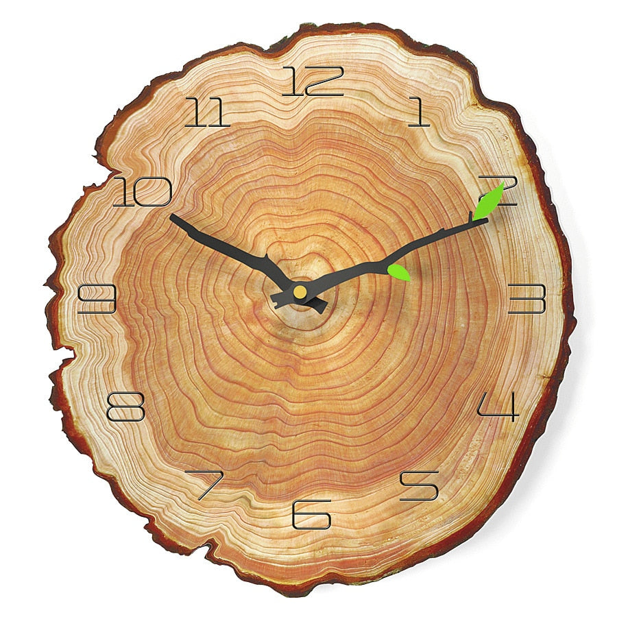 3D Wood Grain 12 inch Wall Clock  - Quartz / FREE Shipping - tracking available