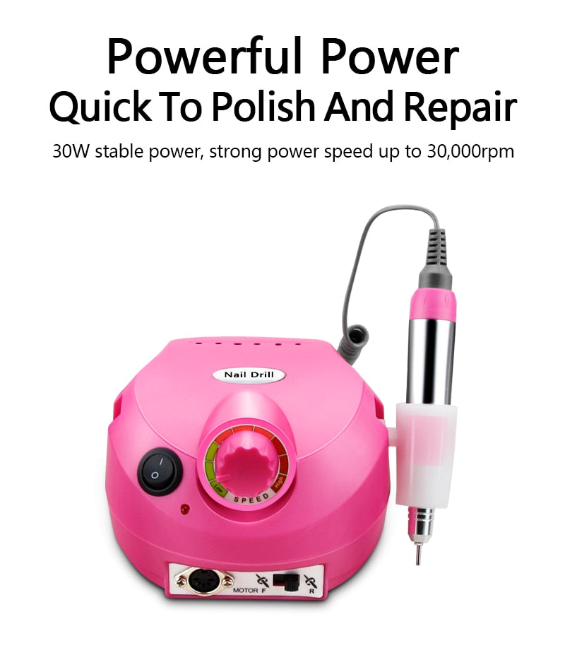 Electric Nail Drill Machine 35000/20000 RPM -Filing Sets for Manicure/ FREE Shipping