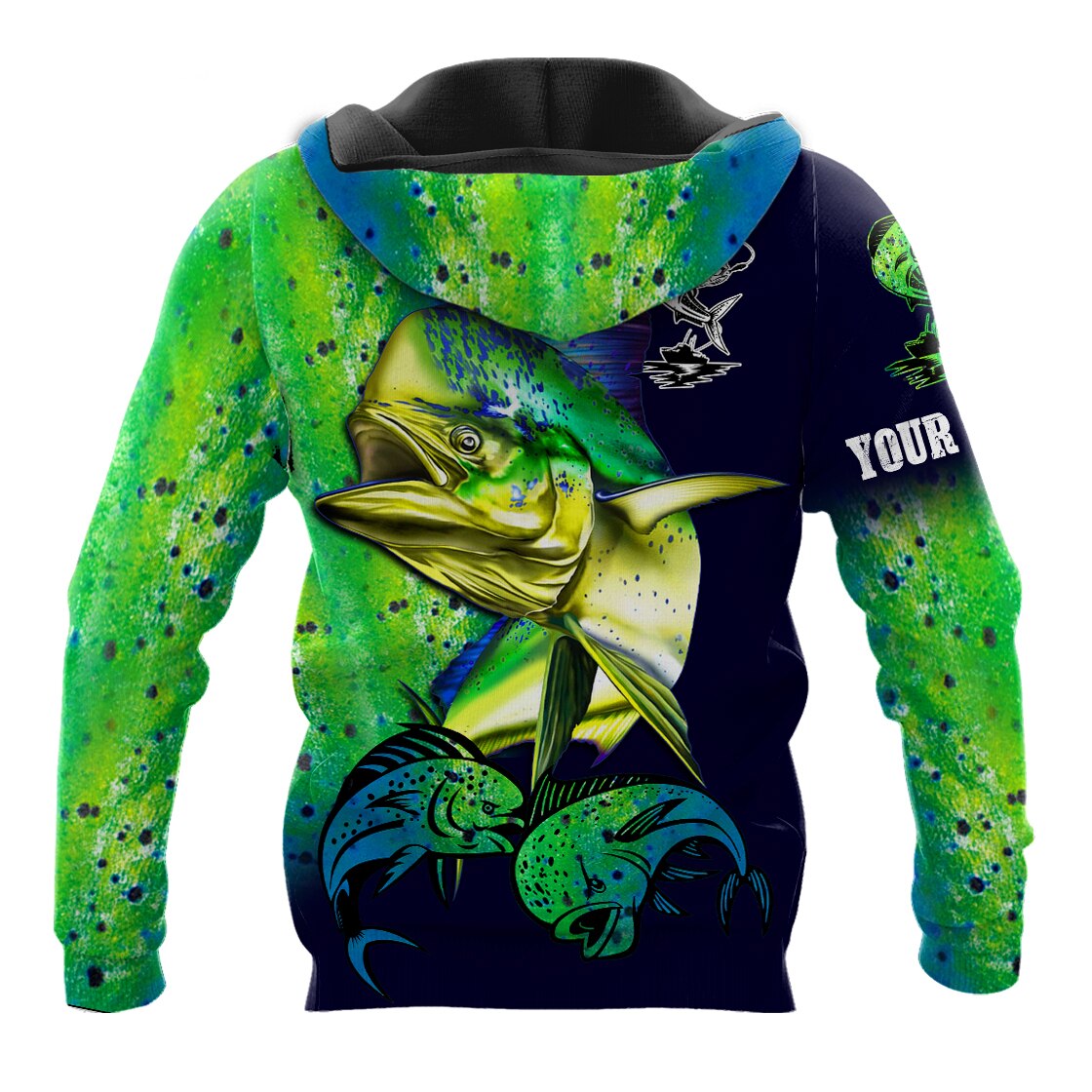 Ladies/ Men  hoodies or sweat shirt with beautiful  Mahi fish  3D images  Deluxe Hoodie  Zip Pullover  / FREE shipping