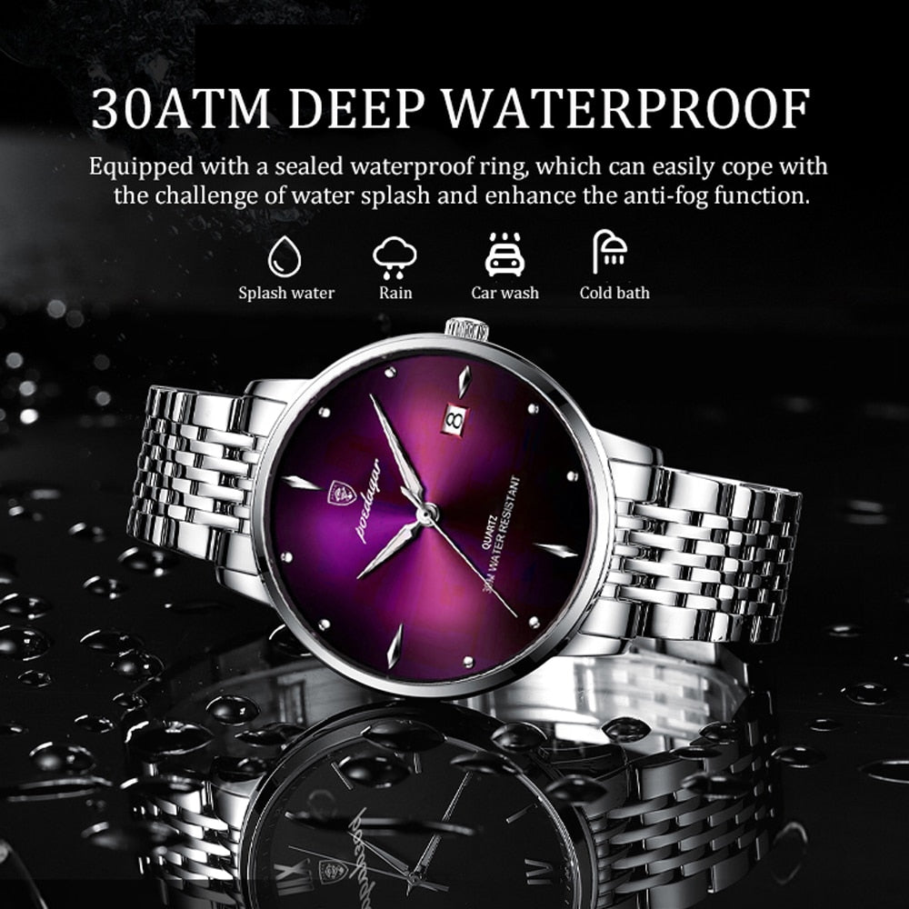 POEDAGAR Men's  Quartz  Watch  / Waterproof / Luminous / Stainless Steel , enter Discount Code 1QFX86VKJ1AS  Buy 1 get 1 FREE / FREE Shipping