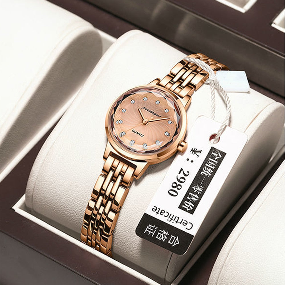 POEDAGAR Elegant  Ladies Quartz Watch  / Rose Gold Stainless Steel /  Waterproof , enter Discount Code QRX0YP9S16Q6  Buy 1 get 1 FREE / FREE Shipping