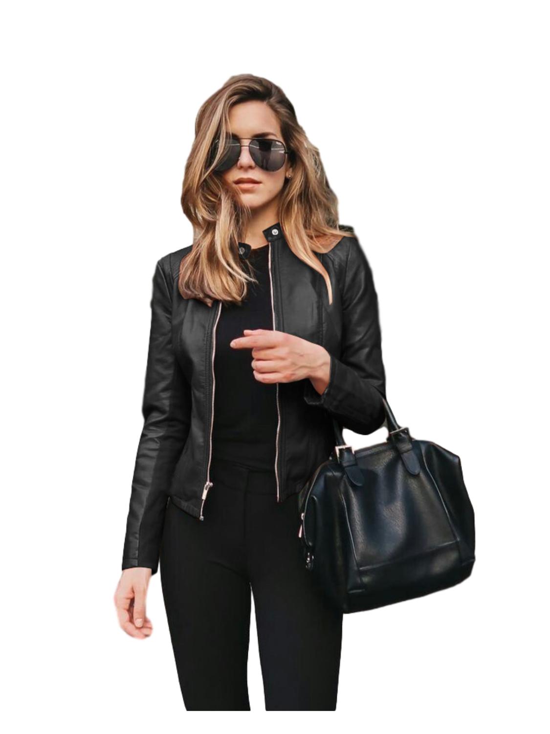 Ladies  leather Jacket comfortable lining / BUY  3 get  1  FREE enter Discount Code BWX1SKG5BYMV /  FREE Shipping - tracking available