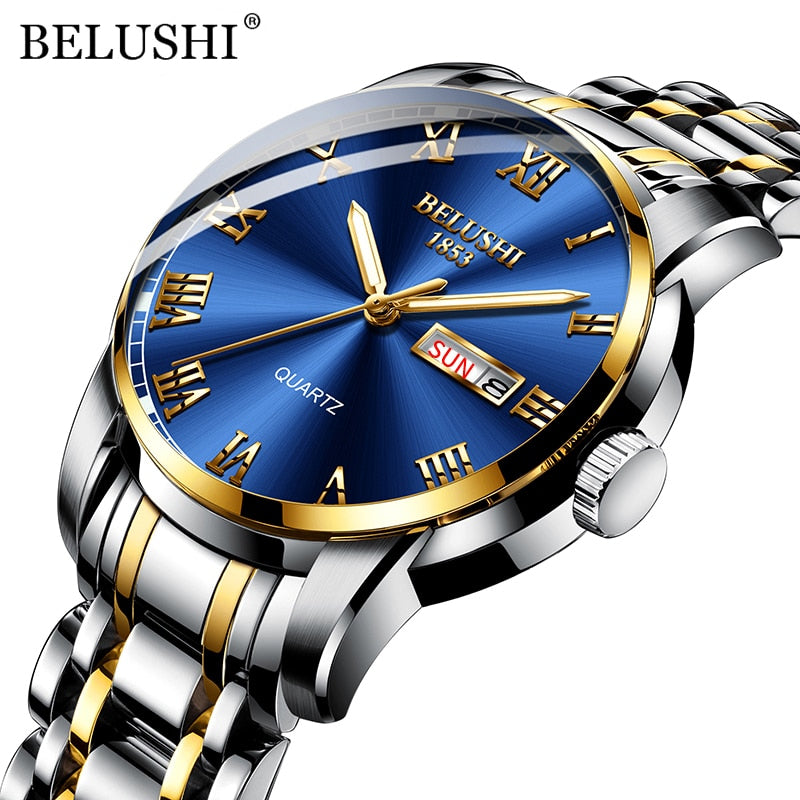 BELUSHI Top Brand Luxury Men's Watch, Luminous/ FREE Shipping - tracking available