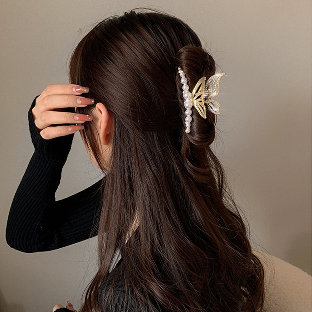 AWAYTR custom Rhinestone Metal Hair Claw Crab Clip / Free Shipping